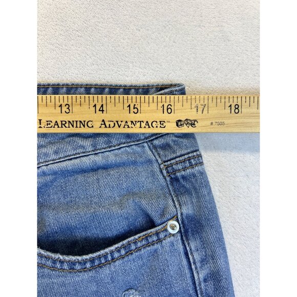 Ashley Mason Jeans Womens 7 Blue Denim Distressed Metal Eyelet Detail‎ - Picture 7 of 8